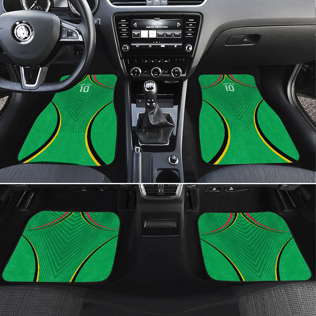 Personalized Guyana Cricket Amazon Warriors Car Mats Modern Geometric Sports Fan