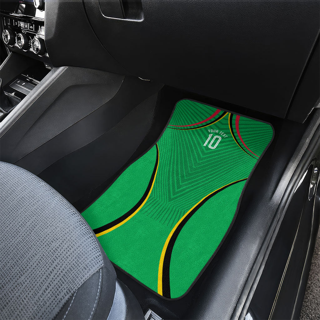 Personalized Guyana Cricket Amazon Warriors Car Mats Modern Geometric Sports Fan
