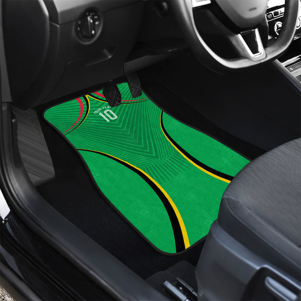 Personalized Guyana Cricket Amazon Warriors Car Mats Modern Geometric Sports Fan