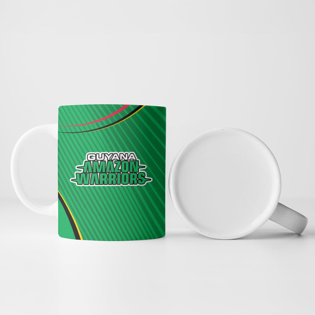 Personalized Guyana Cricket Amazon Warriors Ceramic Mug Modern Geometric Sports Fan