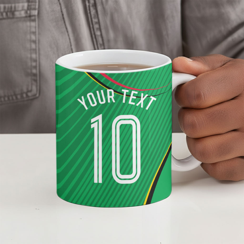 Personalized Guyana Cricket Amazon Warriors Ceramic Mug Modern Geometric Sports Fan