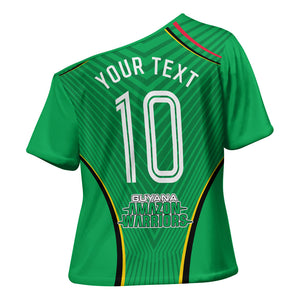 Personalized Guyana Cricket Amazon Warriors Cross Shoulder Shirt Modern Geometric Sports Fan