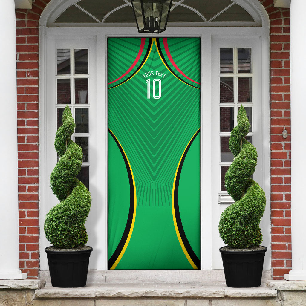 Personalized Guyana Cricket Amazon Warriors Door Cover Modern Geometric Sports Fan