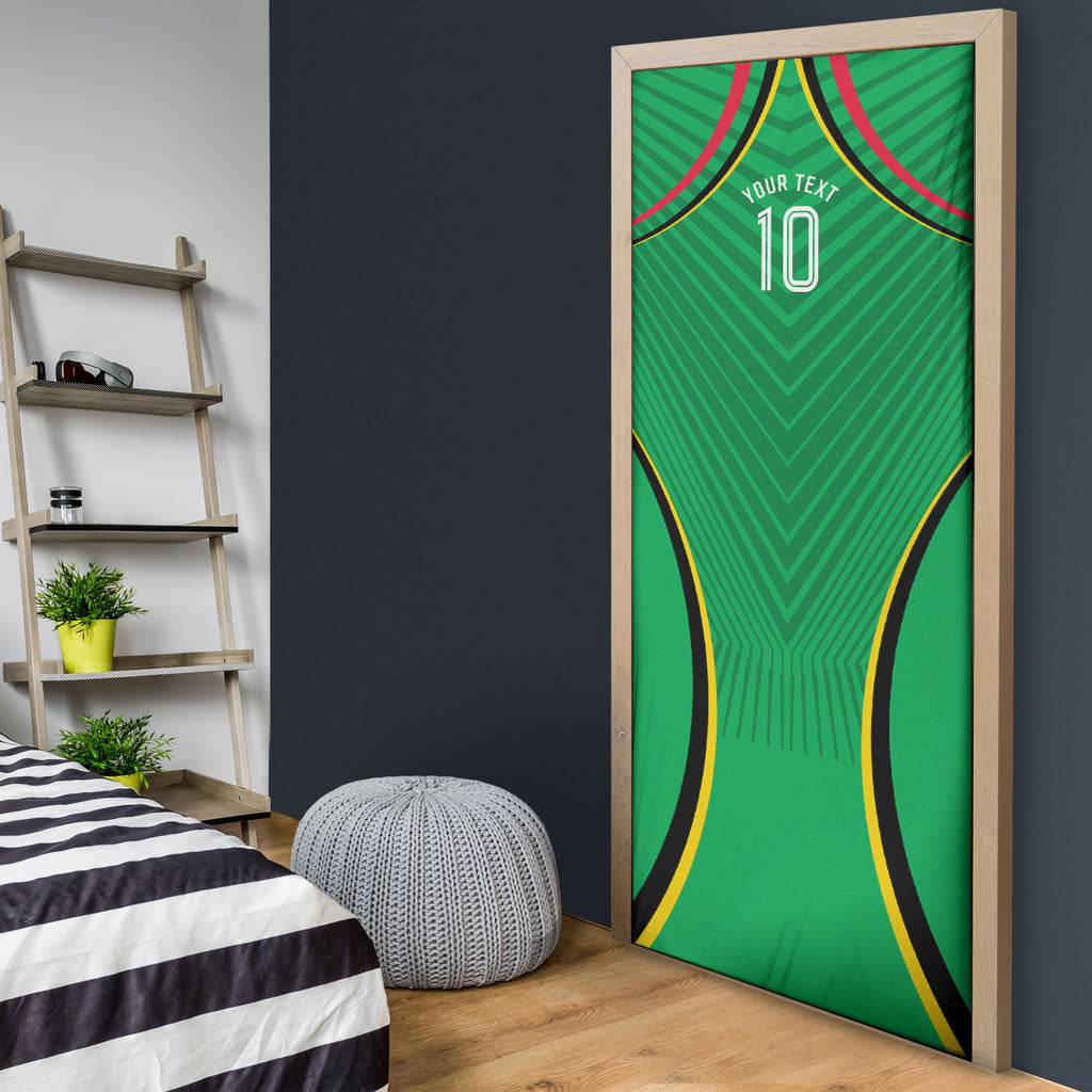 Personalized Guyana Cricket Amazon Warriors Door Cover Modern Geometric Sports Fan