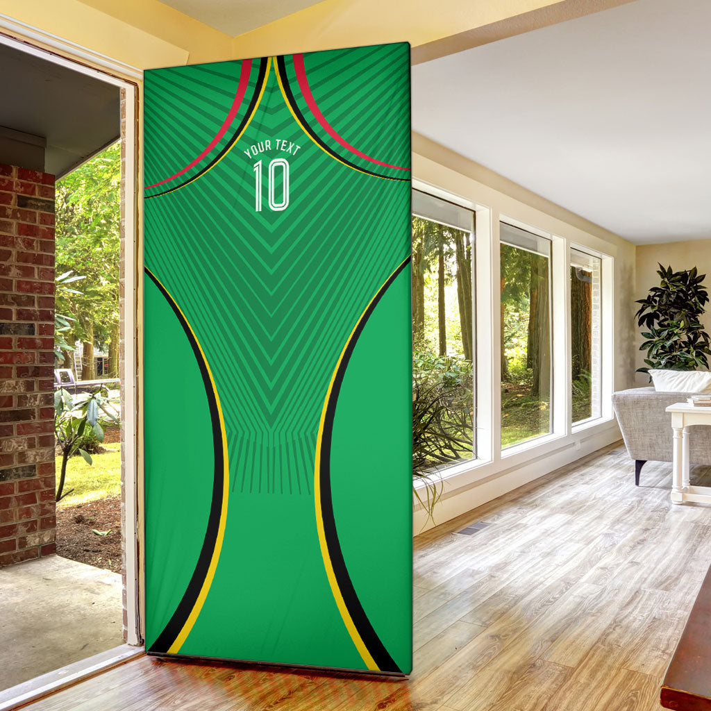 Personalized Guyana Cricket Amazon Warriors Door Cover Modern Geometric Sports Fan