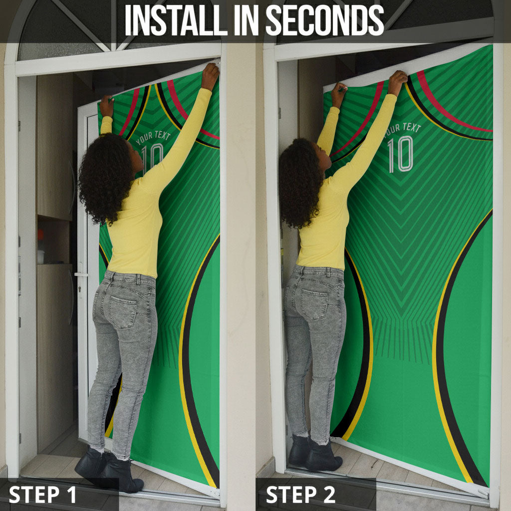 Personalized Guyana Cricket Amazon Warriors Door Cover Modern Geometric Sports Fan