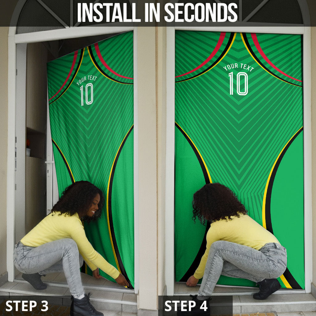 Personalized Guyana Cricket Amazon Warriors Door Cover Modern Geometric Sports Fan