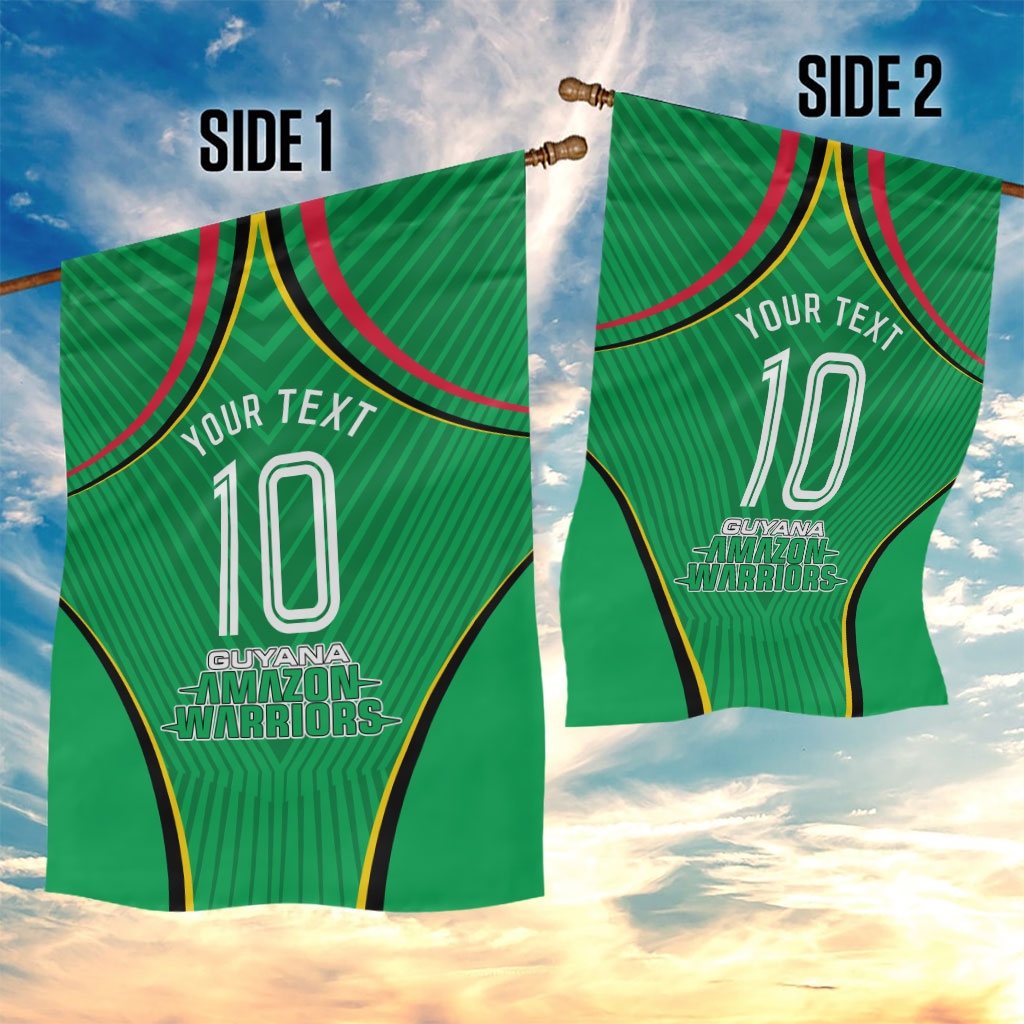 Personalized Guyana Cricket Amazon Warriors Garden Flag Modern Geometric Sports Fan