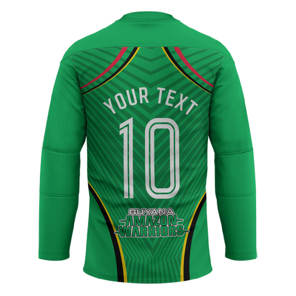 Personalized Guyana Cricket Amazon Warriors Hockey Jersey Modern Geometric Sports Fan