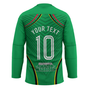 Personalized Guyana Cricket Amazon Warriors Hockey Jersey Modern Geometric Sports Fan