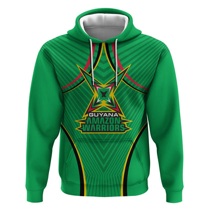 Personalized Guyana Cricket Amazon Warriors Hoodie Modern Geometric Sports Fan