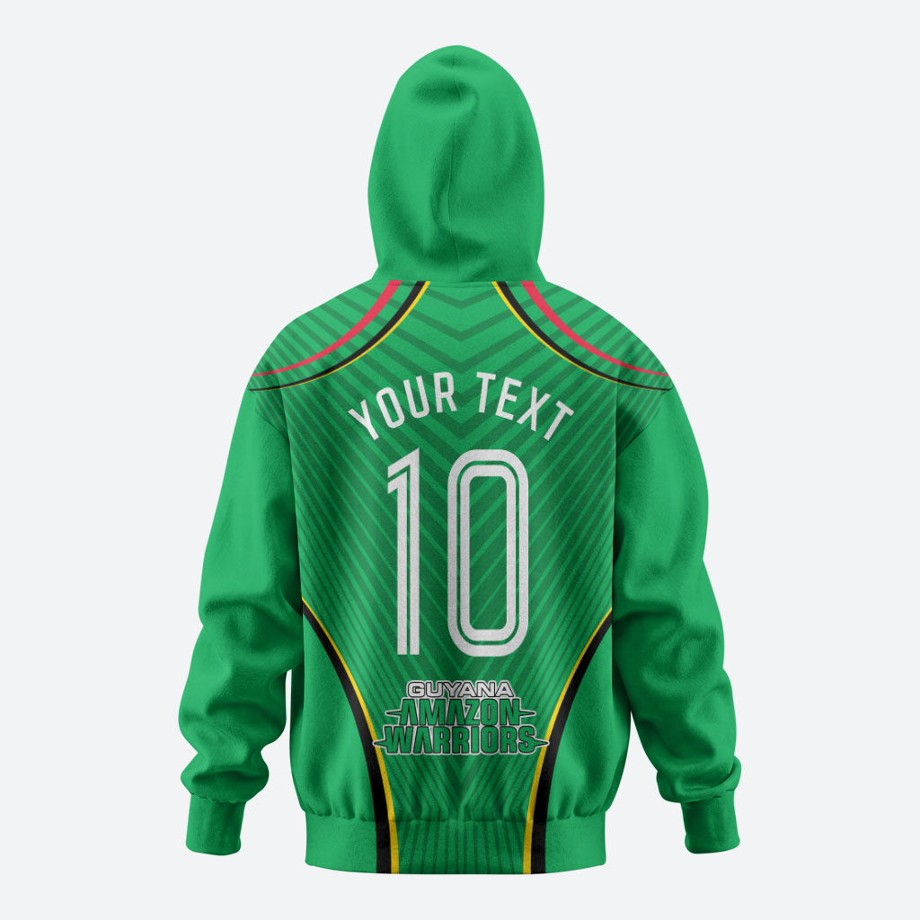 Personalized Guyana Cricket Amazon Warriors Hoodie Modern Geometric Sports Fan