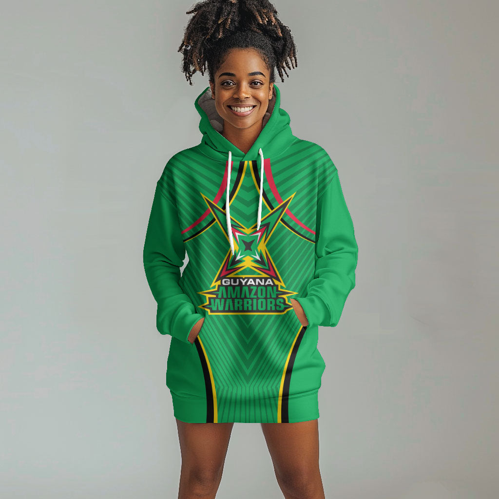 Personalized Guyana Cricket Amazon Warriors Hoodie Dress Modern Geometric Sports Fan