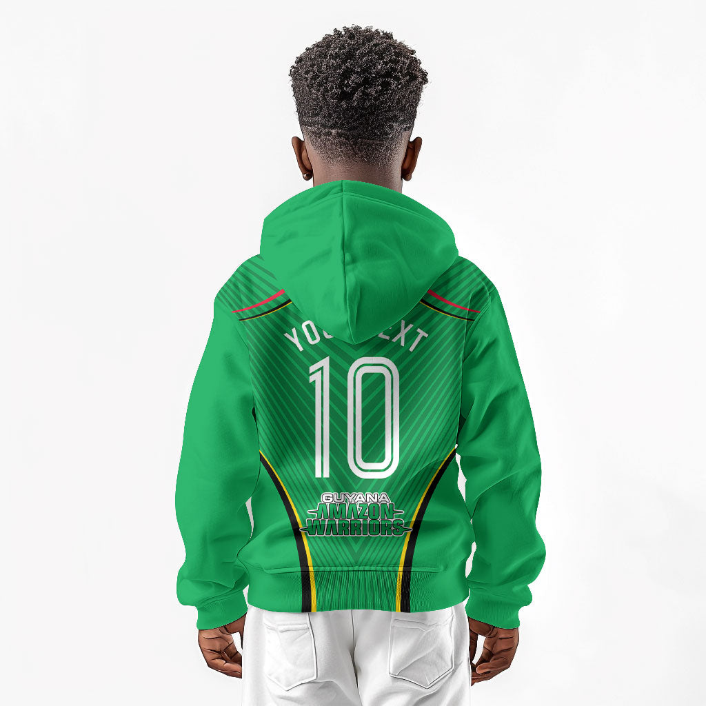 Personalized Guyana Cricket Amazon Warriors Kid Hoodie Modern Geometric Sports Fan