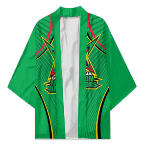 Personalized Guyana Cricket Amazon Warriors Kimono Modern Geometric Sports Fan