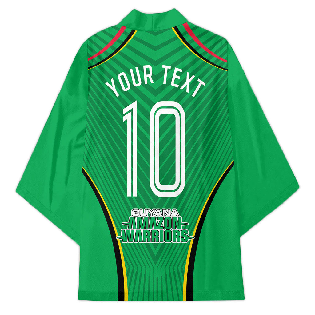 Personalized Guyana Cricket Amazon Warriors Kimono Modern Geometric Sports Fan