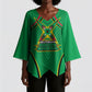 Personalized Guyana Cricket Amazon Warriors Kimono Sleeve Blouse Modern Geometric Sports Fan
