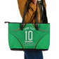 Personalized Guyana Cricket Amazon Warriors Leather Tote Bag Modern Geometric Sports Fan