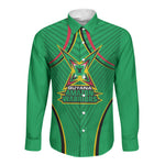 Personalized Guyana Cricket Amazon Warriors Long Sleeve Button Shirt Modern Geometric Sports Fan