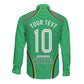 Personalized Guyana Cricket Amazon Warriors Long Sleeve Button Shirt Modern Geometric Sports Fan