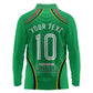 Personalized Guyana Cricket Amazon Warriors Long Sleeve Polo Shirt Modern Geometric Sports Fan