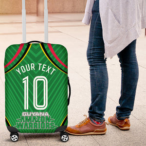 Personalized Guyana Cricket Amazon Warriors Luggage Cover Modern Geometric Sports Fan