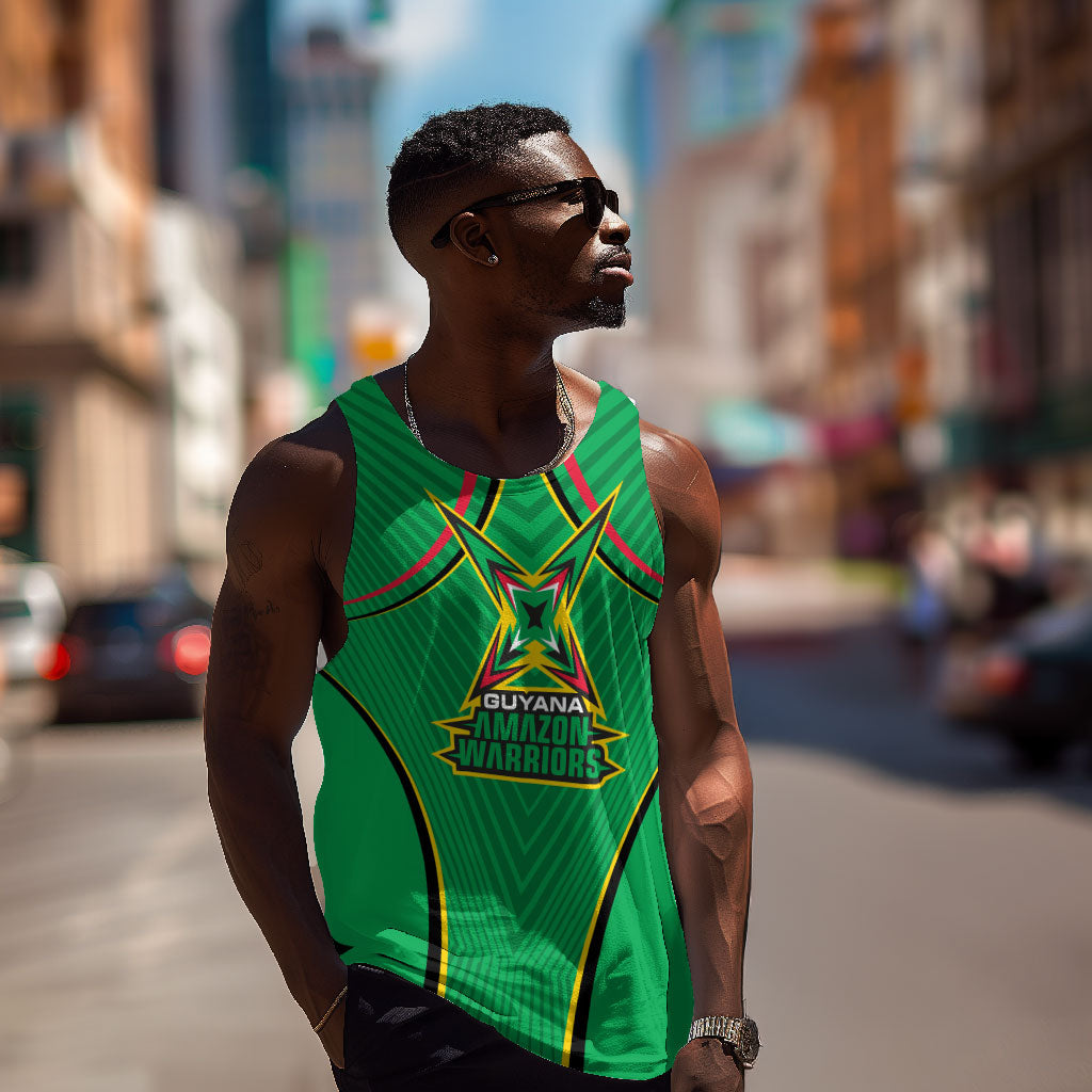 Personalized Guyana Cricket Amazon Warriors Men Tank Top Modern Geometric Sports Fan