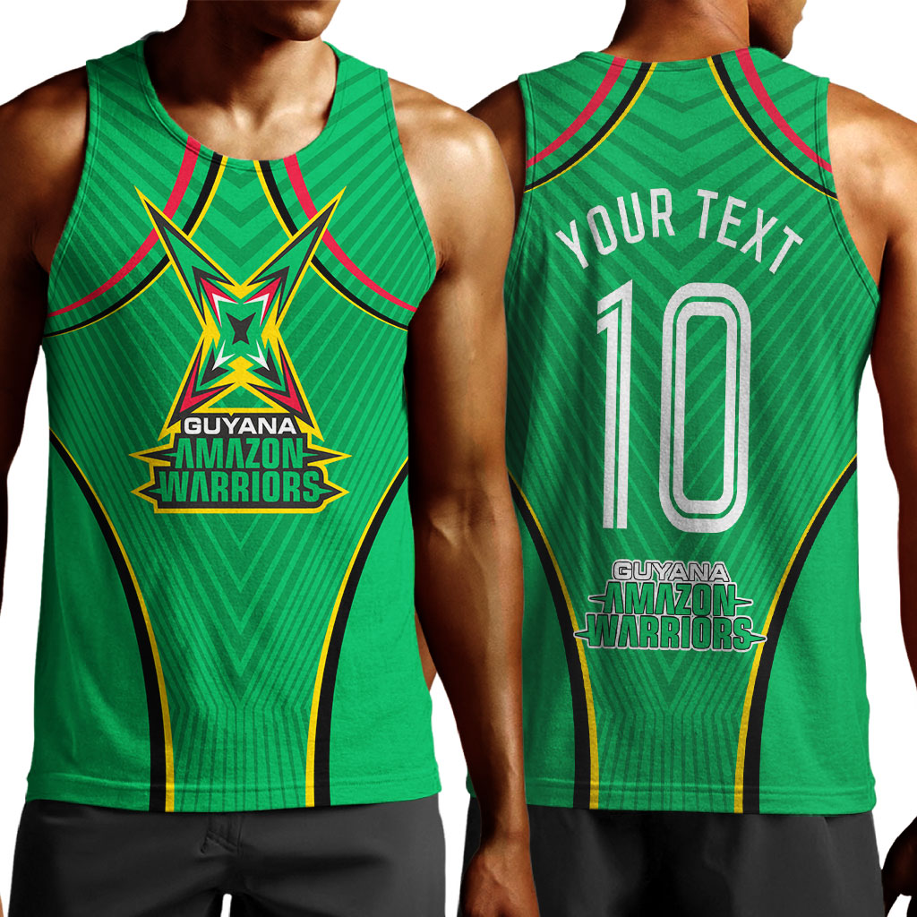 Personalized Guyana Cricket Amazon Warriors Men Tank Top Modern Geometric Sports Fan