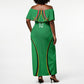Personalized Guyana Cricket Amazon Warriors Off Shoulder Maxi Dress Modern Geometric Sports Fan