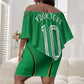 Personalized Guyana Cricket Amazon Warriors Off Shoulder Short Dress Modern Geometric Sports Fan