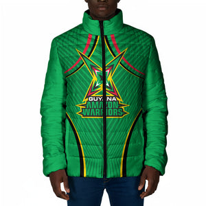 Personalized Guyana Cricket Amazon Warriors Padded Jacket Modern Geometric Sports Fan