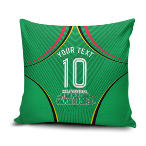 Personalized Guyana Cricket Amazon Warriors Pillow Cover Modern Geometric Sports Fan