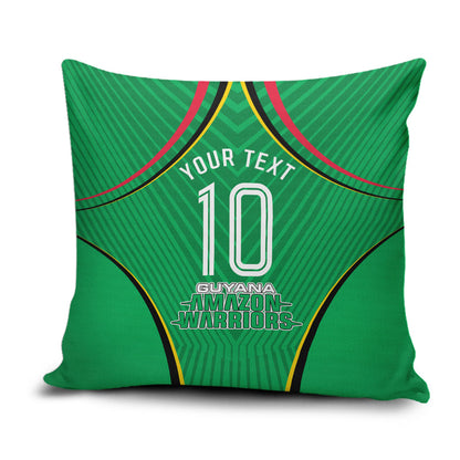 Personalized Guyana Cricket Amazon Warriors Pillow Cover Modern Geometric Sports Fan