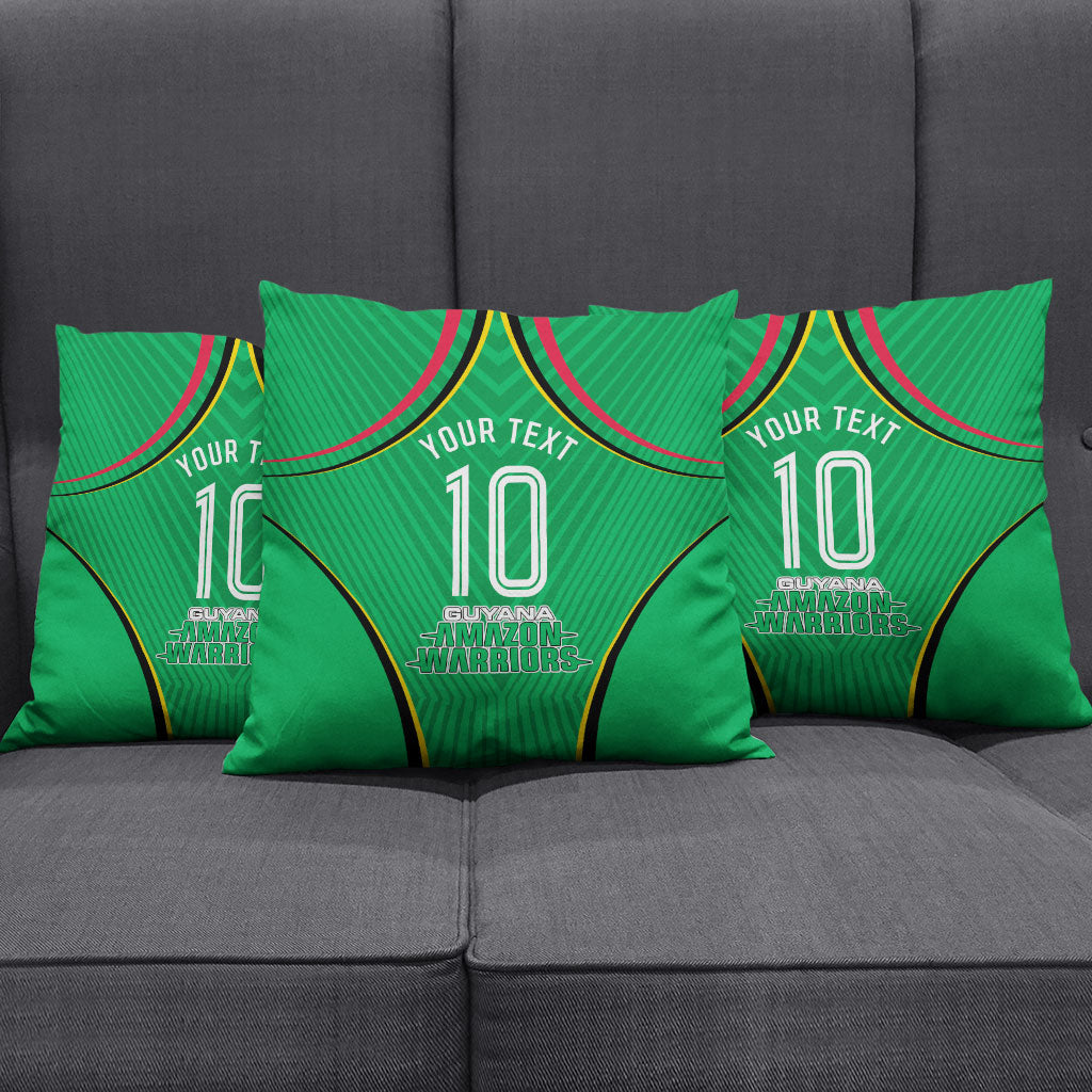 Personalized Guyana Cricket Amazon Warriors Pillow Cover Modern Geometric Sports Fan