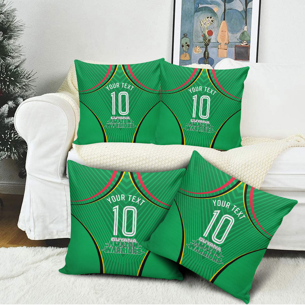 Personalized Guyana Cricket Amazon Warriors Pillow Cover Modern Geometric Sports Fan