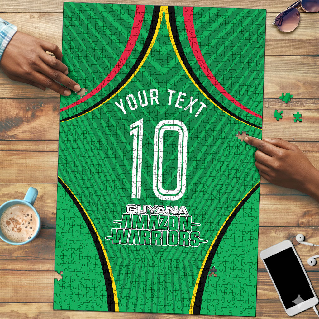 Personalized Guyana Cricket Amazon Warriors Puzzle Modern Geometric Sports Fan