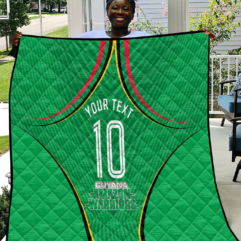Personalized Guyana Cricket Amazon Warriors Quilt Modern Geometric Sports Fan