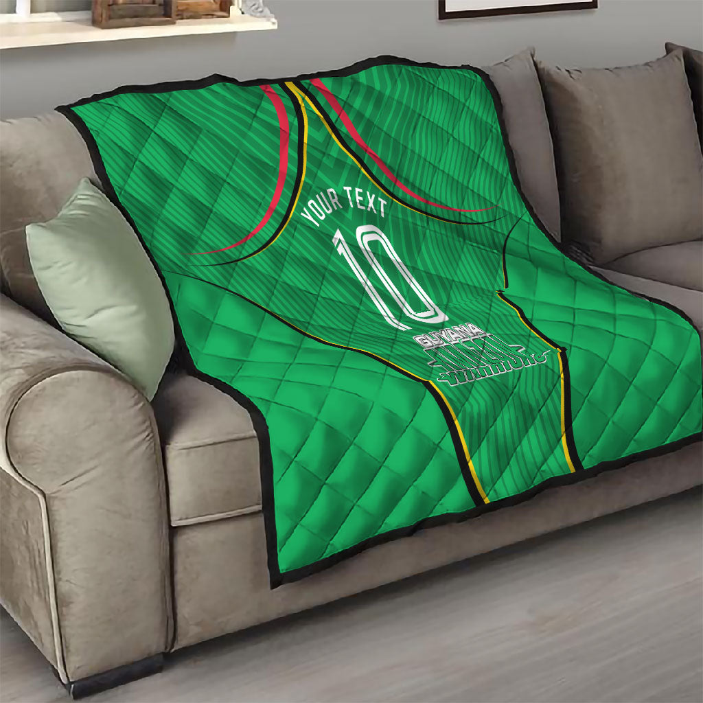 Personalized Guyana Cricket Amazon Warriors Quilt Modern Geometric Sports Fan