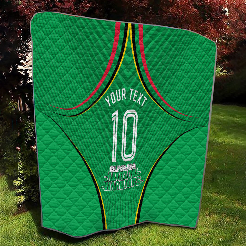 Personalized Guyana Cricket Amazon Warriors Quilt Modern Geometric Sports Fan