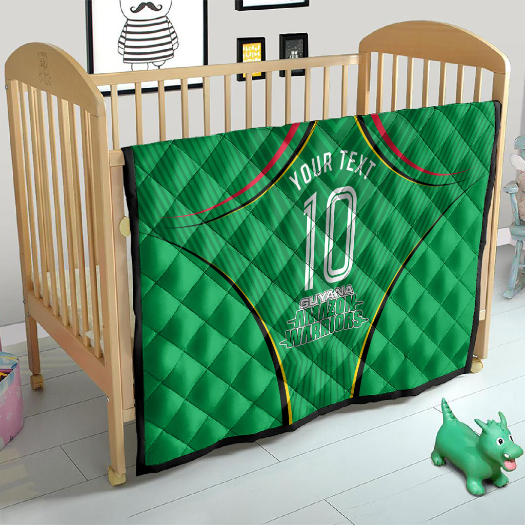 Personalized Guyana Cricket Amazon Warriors Quilt Modern Geometric Sports Fan