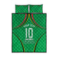 Personalized Guyana Cricket Amazon Warriors Quilt Bed Set Modern Geometric Sports Fan