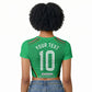 Personalized Guyana Cricket Amazon Warriors Raglan Cropped T shirt Modern Geometric Sports Fan