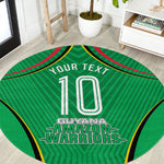 Personalized Guyana Cricket Amazon Warriors Round Carpet Modern Geometric Sports Fan