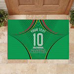 Personalized Guyana Cricket Amazon Warriors Rubber Doormat Modern Geometric Sports Fan