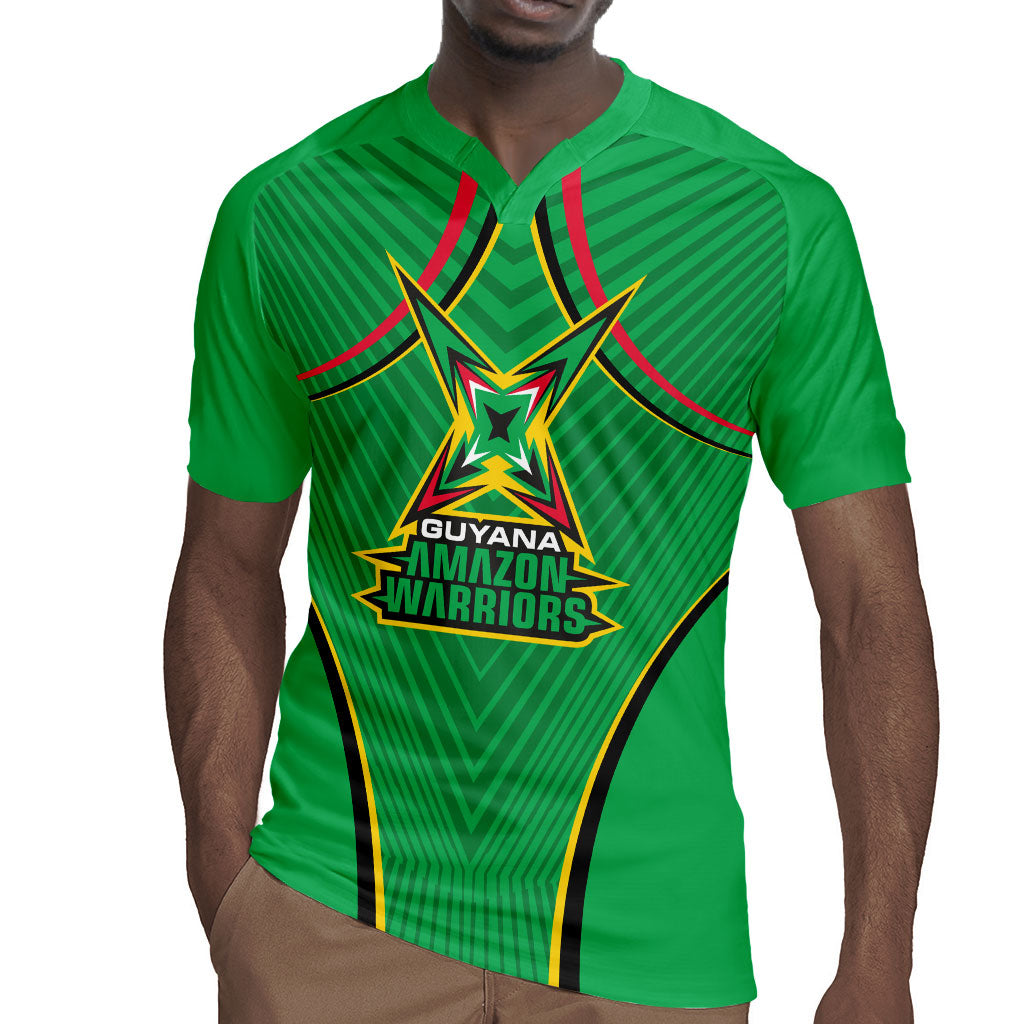 Personalized Guyana Cricket Amazon Warriors Rugby Jersey Modern Geometric Sports Fan