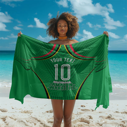 Personalized Guyana Cricket Amazon Warriors Sarong Modern Geometric Sports Fan