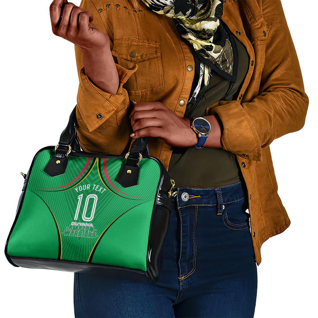 Personalized Guyana Cricket Amazon Warriors Shoulder Handbag Modern Geometric Sports Fan