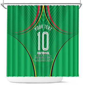 Personalized Guyana Cricket Amazon Warriors Shower Curtain Modern Geometric Sports Fan