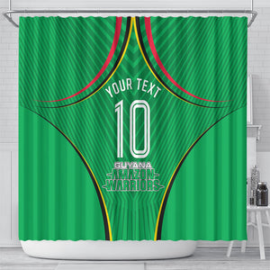 Personalized Guyana Cricket Amazon Warriors Shower Curtain Modern Geometric Sports Fan