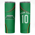 Personalized Guyana Cricket Amazon Warriors Skinny Tumbler Modern Geometric Sports Fan